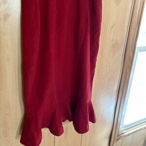 Red Pencil with Flutter skirt by Vixen by Micheline Pitt